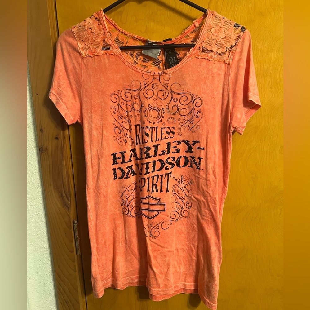 Vintage Studded Lace Harley restless spirit motorcycle biker NWT